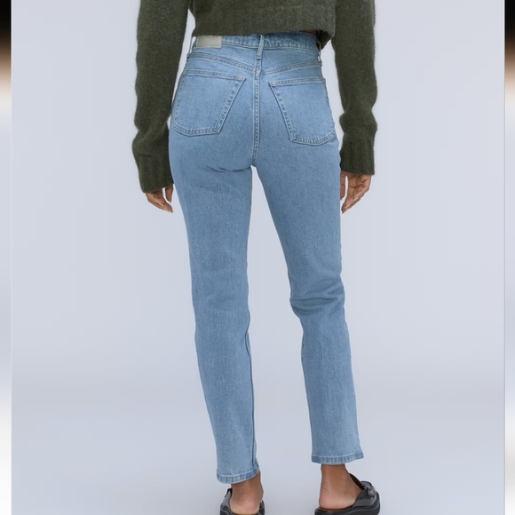 NWOT Everlane The Original Cheeky Jean Organic Cotton size 28 crop in stone wash - Picture 4 of 10